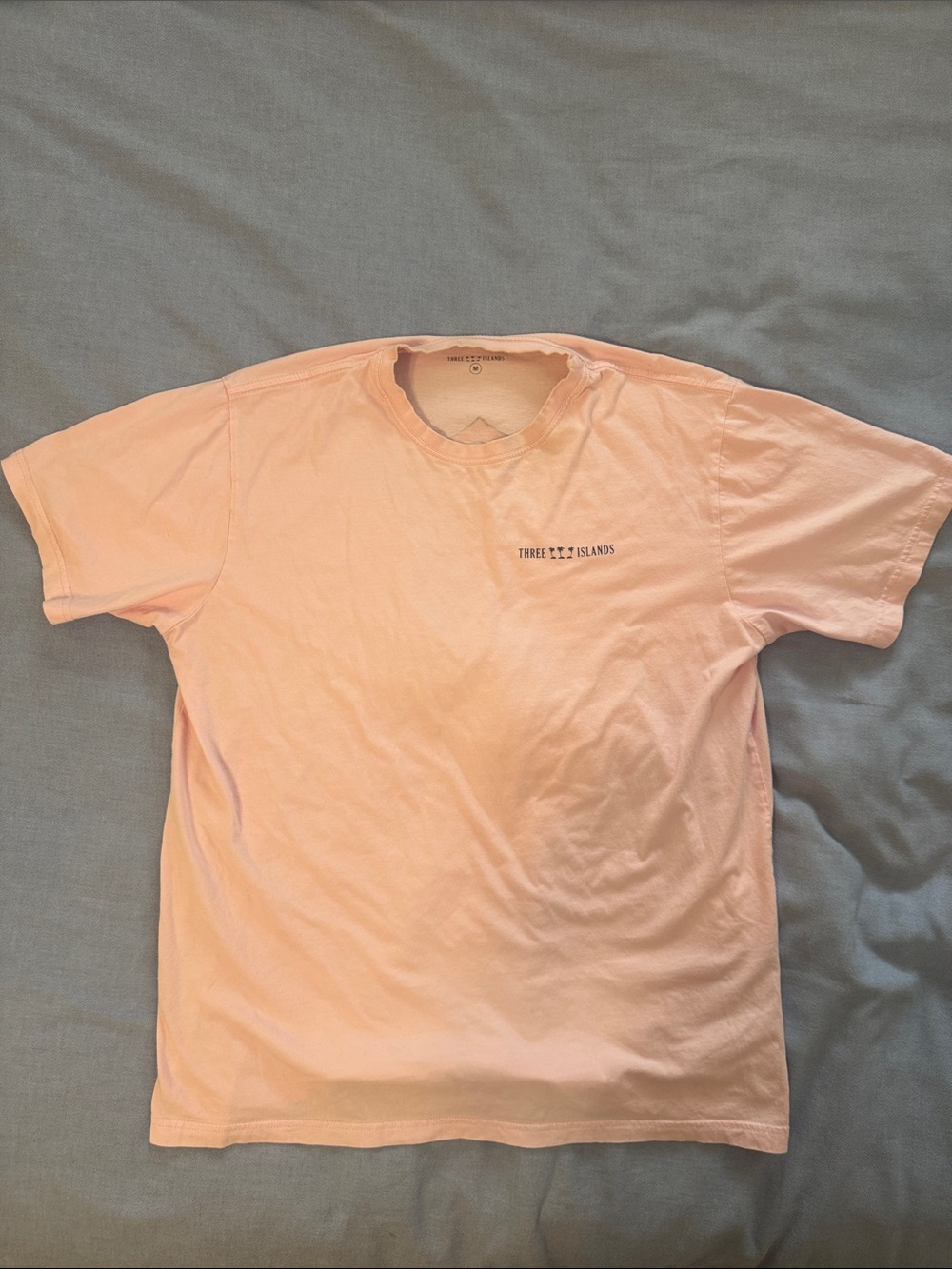 Three Islands Men's Light Pink Short Sleeve Crew Tee